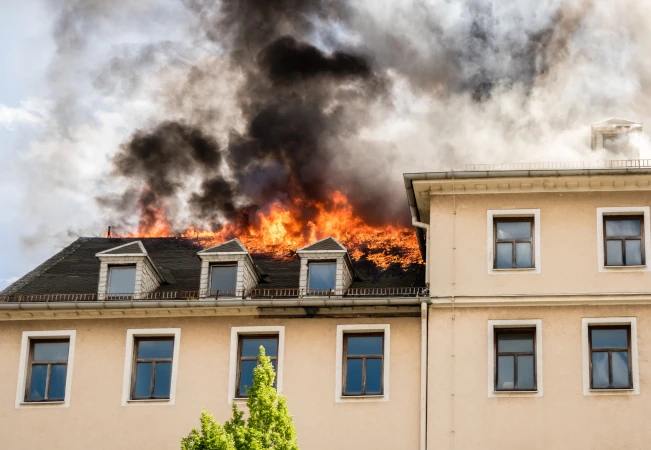 Incendio colposo di un palazzo